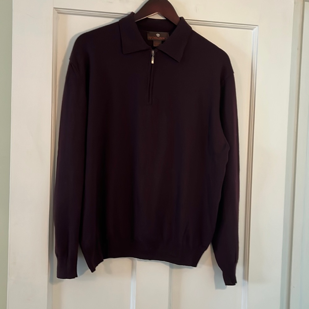Men Toscano Dark Maroon Pull over Sweater